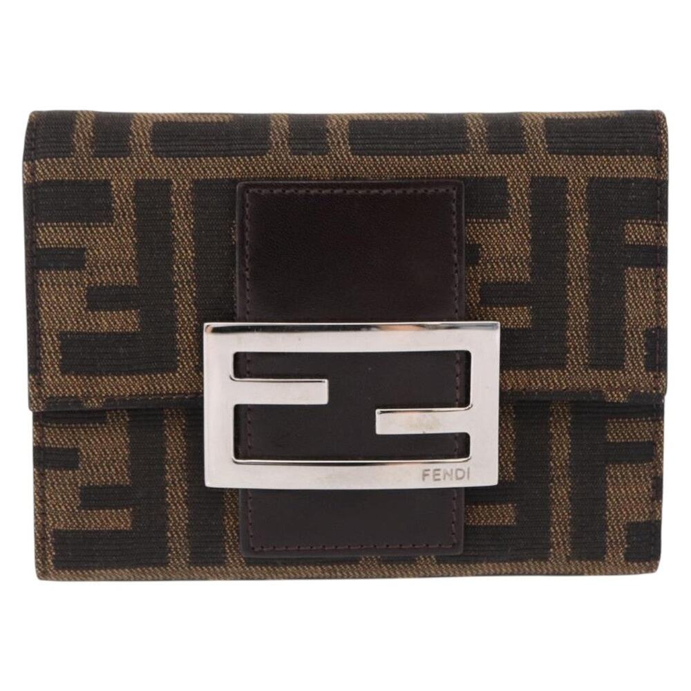 Fendi Zucca Mamma Baguette Wallet Black